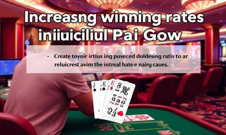 如何提升在實體發牌九遊戲中的勝率